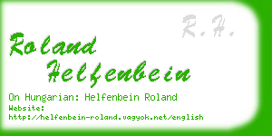 roland helfenbein business card